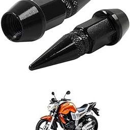 LOVMOTO Universal Spiked Valve Caps,Aluminum Alloy Dustproof and Waterproof Tire Valve Stem Caps, Suitable for Cars, Trucks and Motorcycles (2PCS Black) Comfortable with F-Z 16-image-122