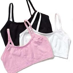 Pack of 3 Girls Comfort Training/Beginners Non Padded Teenager Full Coverage Cotton Bra (Multicolor) AAJ71-image-5