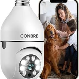 Conbre LightXR 2MP Full HD Indoor Wireless WiFi CCTV Security Camera | Motion Tracking | Two Way Talk | Colored Night Vision | Support Upto 128GB SD Card | Includes E27 Holder-21