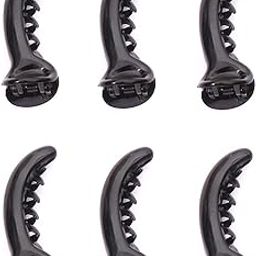 Black Banana hair clip/claw clip/mirchi hair clip for women and girls - Pack of 6-image-97