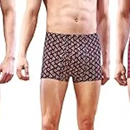 lux nitro Men's Semi Long Printed Trunk | 100% Cotton | Super Soft Inner Waistband | Breathable & Stylish Pack of 3-picture-20