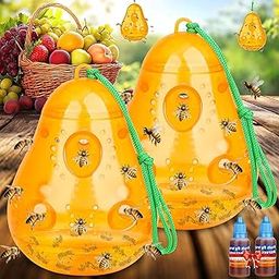JNKNT Wasp Trap Bee Catcher, Outdoor Hanging Wasp Killer, Hornet & Yellow Jacket Trap-image-8