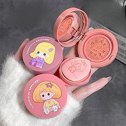 Gege Bear Tea Pink Cushion Blush | Soft Matte Finish Blush for Natural Rosy Glow | Cheek Colors in Peach, Pink & Taro | Smooth Airy Texture for Long-Lasting Wear | Perfect Highlight with Built-In Applicator Puff (03# Taro Cheese, 3.5g)-14