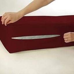 Sea Monk Waterproof Mattress Protector with Zipper Chain, King Size (78x72 Inches)_with 10 Inch Drop Maroon, Zippered Mattress Encasement, Bed Cover, Six-Sided Waterproof Mattress Protector-image-74