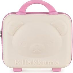CLUSPEX Hard Shell Vanity Cases for Women Portable Waterproof Cosmetic Travel Case, Toiletry Case with Zipper & Clip-on Function Cosmetic Bag, Size- 31x30x16 CM (Beige & Pink)-image-88