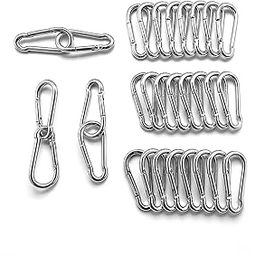 ASMJMJ 30Pcs 3" Heavy Duty Spring Snaps,M8 5/16" Galvanized Spring Snap Hooks,Lifeline, Safety Hook,Quick Link Dog Chains, Camping,Used for Safe Mountain Climbing-image-28