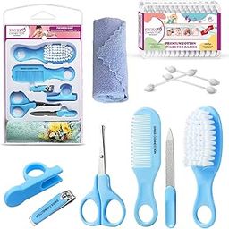 Swiss Connection Baby Grooming Care Kit-Hair Brush-Comb,Nail Filer & Nail Clipper-Soft Baby Towel-Safe Compact ||Baby Cotton Swabs-Made of Pure-Soft Cotton Use-Navel-Ears-Armpits, Things-(Pack of 8)-picture-16