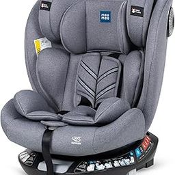 Mee Mee Orbit 360° Rotatable Convertible ISOFIX Baby Car Seat for 0–12 Years (0–36kg) | Rear & Forward Facing | ECE R44/04 Certified | 5-Point Safety Harness | Adjustable Recline & Headrest | Grey-17