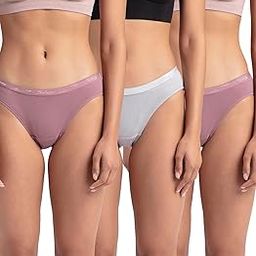 1525 Women's Medium Coverage Super Combed Cotton Mid Waist Bikini with Exposed Waistband and Stay Fresh Treatment (Pack of 3_Colors & Prints May Vary)-image-19