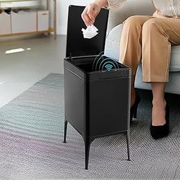 The Better Home 22L Smart Dustbin For Home| 1 Yr Warranty | Smartbin For Bathroom | Automatic Trash Can For Bedroom | Steel Bin With Lid | Office Trashcan | Garbage Bin - Black-picture-28