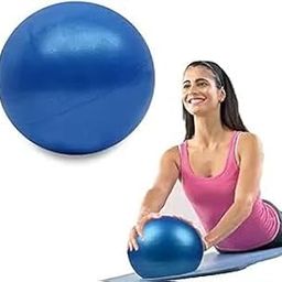 serveuttam 25CM Mini Aerobic Ball/Gym Ball Anti Burst Exercise Fitness Pilates Balance Ball with Straw for Air (Multi Colour)-image-69
