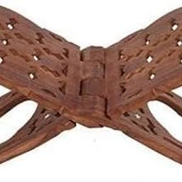 Wooden Religious Item Hand Carved Holy Book Stand (10 Inch, Brown)-image-99