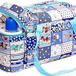 Online Trader- Newborn Baby Multipurpose Mother Bag with Holder (Red Bag) Zipper Closure.-25