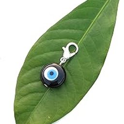 Round eye shape evil eye yellow green beads bunch keychain for men & women car home prosperity negative energy good luck-45