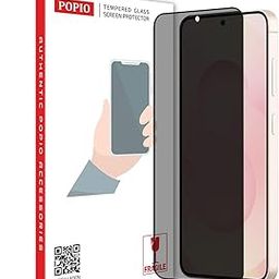 POPIO Privacy Tempered Glass Screen Protector Compatible For Samsung Galaxy S25 Cellphone (Black) Edge To Edge Coverage With Easy Installation Kit-18