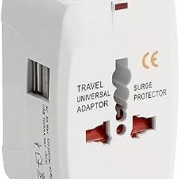 Taapsee® Universal Travel Adapter, International All in One Worldwide Travel Adapter and Wall Charger with USB Ports with Multi Type Power Outlet USB 2.1A,100-250 Voltage Travel Charger-31