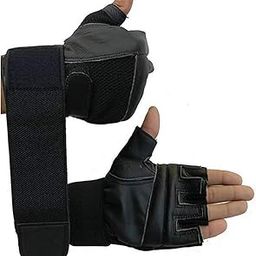 Mra Fashion ZaySoo Netted Gym Gloves with Wrist Support Palm Support (Black, Free Size)-image-56