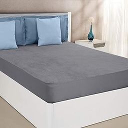 Amazon Brand - Solimo Water Resistant Cotton Mattress Protector 78"x72" - King Size, Grey-14