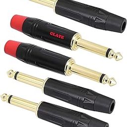 EKAAZ 6.35mm 1/4 Inch Mono Wire Connector | Male Jack Plug Adapter | Solder Connector for Audio, Guitar, and Amplifiers (Pack of 5)-12