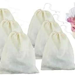 SONU Commercial Muslin Cheese Cloth Bag for Kitchen, Unbleached Reusable Cotton Bags for Straining Juice as Strainer, Masala Potli, Spice Bag, Paneer, Curd, Cheese, Sprouting Beans-10x12inches 6 Pcs-image-34