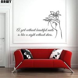 ARWY® Salon Wall Stickers Nail Salon Decor Polish Manicure Pedicure Beauty Salon Wall Window Decal Sticker Art Quote-image-93