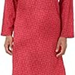 Men Cotton Red Geometric Mandarin Neck Regular Sleeves Slim Fit Kurta-23
