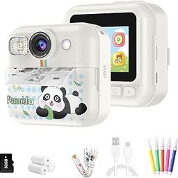 Cason Mini Camera Printer, 1080P HD & 48MP Instant Photo Camera for Kids with Print for Fun & Creativity with 3 Rolls Paper for 5-15 Years Kids Upto 32GB (Panda)-7