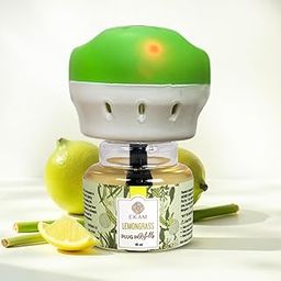 EKAM Plug In Air Freshener liquid Kit (Machine + 1 Refill x 45 ml) | Hassle-Free Room Freshener| Lemongrass| 500 Hours of Freshness Guaranteed | Ideal for Halls, Bedrooms, Bathrooms, etc-27