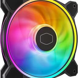Cooler Master MasterFan MF120 Halo 2 Case Fan - 120mm Black Fan | Dual Loop ARGB LED Rings | Rifle Bearing | 2050 RPM | Computer Case Fan | ARGB Lighting Controlled Via Motherboard-12
