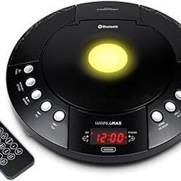 HANNLOMAX HX-330CD CD Player, FM Radio, Bluetooth, Alarm Clock, Red LED Display, USB Port for Charging and MP3 Playback, Aux-in, Remote Control Included, AC Operation only. (Black)-image-18
