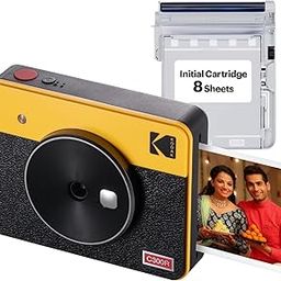 KODAK Mini Shot 3 Retro 4PASS 2-in-1 Instant Camera and Photo Printer (3x3 inches) + 8 Sheets, Yellow-14