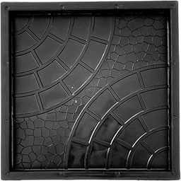 Reyal Chequered Mould Double Round Paver Block Mould (Plastic)(Size : 12" x 12" Inch)(Make In India) DIY Paver Mould | For Outdoor Garden Road Paving Tiles-image-63