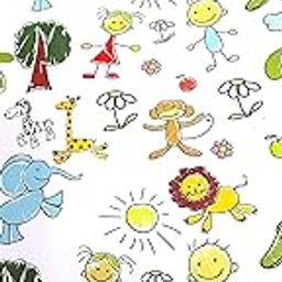 Moon *Exclusive 10 Sheets Jungle Animatiom Cartoon Theme for Gift wrapping Birthday Party (Size 19inch x 27 inch) #Actual Images-image-44