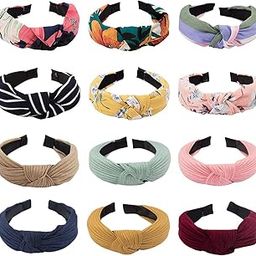 12 Pack Hairbands for Women Hard Headband, Bow Headbands for Women Boho Cute Bow Hair Band Hair Accessories for Women Bandana Headband-image-29