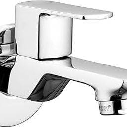 ALTON QDRL5805 Brass Bib Cock Short Body with Wall Flange | Bathroom Tap | Taps | Silver-17