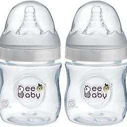 BeeBaby Ease Wide Neck Baby Feeding Bottle with Anti-Colic Soft Silicone Nipple for Newborns, Infants, Kids. Easy to Latch. 100% BPA Free. (2, White, 150 ML)-image-75