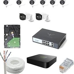 JK Vision 5MP CCTV IP Camera Full Set, 6 Bullet, 2 Dome, 10 Channel NVR, 8 Port POE, 1TB Hard Disk, Cat6 Cable, 16 RJ45 Connector-8