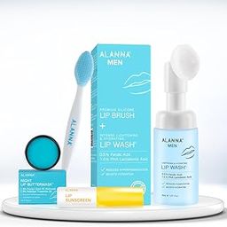 ALANNA® 3-Step Lip Brightening Kit | LipWash®, Balm & ButterMask® | Dark Pigmented Lips | Smoke, Sun & Pollution Damage | Cleanse, Hydrate, Rejuvenate | For Men | 33ml + 15gm-image-40