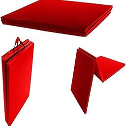 KORNERS Exercise Yoga Mat| Gymnastics Training Tumbling High Destiny Foam 72 x 24x 12 mm| Foldable Yoga Mat| Traveling mat| Yoga Mat for Men & Women| 12 MM Thick| Mat for Home and Travel (Red)-image-11