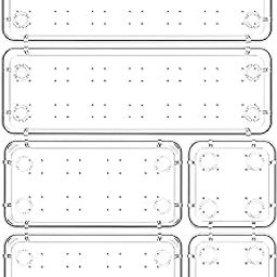 Kepzell Desk Drawer Organizer Bathroom Drawer Tray Dividers Versatile Storage Bins Plastic Vanity Trays Organizers Divider Container For Dresser Makeup Kitchen Utensil Office (6 Drawer K)-Transparent-42