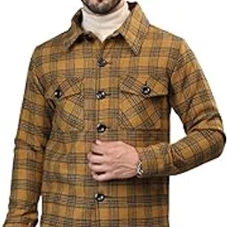 honnete Men's Casual Regular-fit Botton Closer Shacket Coat for Winter-picture-49