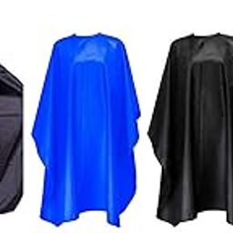 DEXO Professional Salon Hair Cutting Sheet Combo of 3 Pcs Apron Cap For Man And Woman For Salon And Parlor Use, Black/Blue/Orange (Pack of 3)-image-91