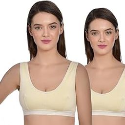 Women's Cotton Non-Padded Full Coverage Sports Bra Set Combo Pack of 2 | Gym Bra for Women | Bra for Women Sports | Cotton Sports Bra | Gym Bra for Workout | Sports Bra for Girls-image-56