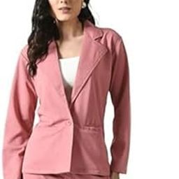 Cotton Blend Women's Blazer – Full Sleeves, Notched Lapel, Single-Breasted, 2 Pockets, Formal & Casual Wear-picture-10