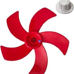 5 Leaf Fan Wings & Wings Lock Cap its a 16 inches Suitable for all Brand 400 mm Sweep Table Fan, Stand Fan, Wall Fan Replacing parts(Multi Colour blade) 8 mm shaft hole blade-picture-19
