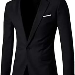Men's Single Breasted Blazer, Polyester Viscose, Formal-image-14