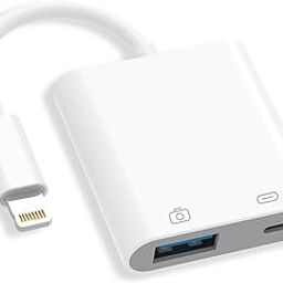 RuhZa Lighting to USB Camera Adapter with Charging Port, Compatible with iFone i-Pad, Supports Card Reader, USB Flash Drive,Keyboard, Mouse, MIDI-image-7
