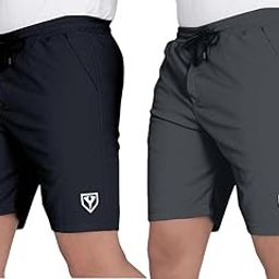 Men's Blend Shorts with Stylish Design Comfortable & Versatile Active Sports Wear Combo Pack (Black-Steel Grey-M)-picture-22