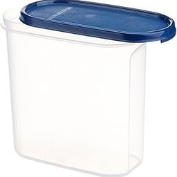 Signoraware Modular BPA Free Plastic Oval Container | Microwave & Dishwasher safe | Airtight & Leakproof | Kitchen & Pantry Storage | Ideal for Grains, flour & Pulses Storage ( ModBlue | 1.7 Ltr )-0