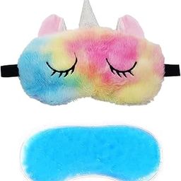 Jenna™ Cute Sleeping Eye Shade Mask Cover for Insomnia, Meditation, Puffy Eyes and Dark Circles Unicorn Multi color-6